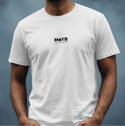 MoYB Men's Everyday Tee White — Matched Pose